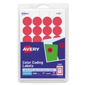 Labels | Avery 05466 Printable Self-Adhesive Removable 0.75 in. Color-Coding Labels - Red (24/Sheet, 42 Sheets/Pack) image number 0