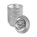  | Boardwalk BWKROUND7 7 in. x 1.46 in. 24 oz. Round Aluminum To-Go Containers - Silver (500/Carton) image number 2
