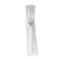 Cutlery | Boardwalk BWKFORKWHPSIW Heavyweight Wrapped Polystyrene Fork Cutlery - White (1000/Carton) image number 0