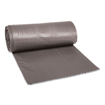 Boardwalk H6639SGKR01 33 in. x 39 in. 33 gal. 1.1 mil Low-Density Can Liners - Gray (100/Carton)