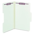 File Folders | Smead 19981 2 in. Expansion SuperTab Pressboard Fastener Folders with Two SafeSHIELD Fasteners - Legal Size/Gray-Green (25/Box) image number 1