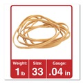 Rubber Bands | Universal UNV00133 0.04 in. Gauge Size 33 Rubber Bands - Beige (640/Pack) image number 2