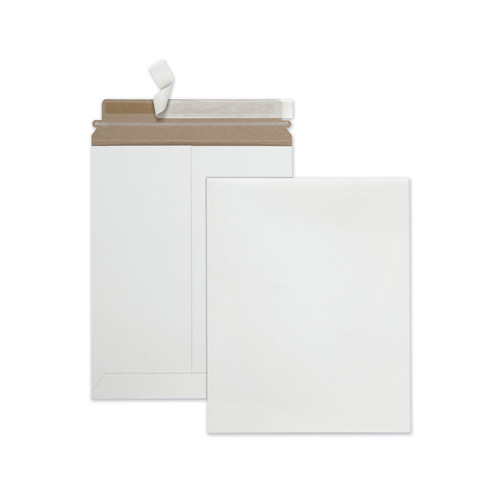 Envelopes & Mailers | Quality Park QUA64015 9.75 x 12.5 Redi-Strip Adhesive Cheese Blade Flap Photo/Document Mailer - White (25/Box) image number 0
