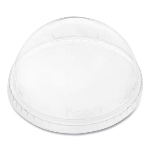Cups and Lids | Karat C-KDL626-NH 12 oz. to 24 oz. Cold Cup No Hole Dome PET Plastic Lids - Clear (1000/Carton) image number 0