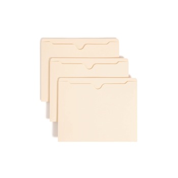 Smead 75500 Manila File Jackets, 2-Ply Straight Tab, Letter Size, Manila, 100/box