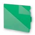 Just Launched | Smead 61962 8.5 in. x 11 in. 1/3-Cut End Tab Two-Pocket Poly "Out" Guides - Green (50/Box) image number 1