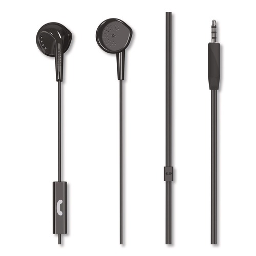 Office Electronics & Batteries | Maxell 199846 EB95 Wired Earbuds with Mic, Black image number 0
