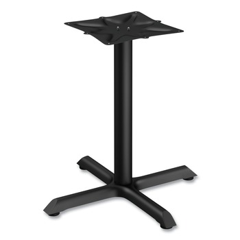 Alera ALETBH283B Hospitality Series 27.5 in. x 28.5 in. 300 lbs. Capacity Steel Single-Column Bases - Black