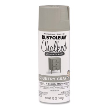 Rust-Oleum 302593 12 oz Ultra Matte Chalked Paint - Matte Country Gray