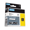 Just Launched | DYMO 1734524 Rhino 1 in. x 11.5 ft. Flexible Nylon Industrial Label Tape - White/Black Print (1-Roll) image number 1