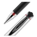 Back to School Sale | uni-ball 65802 1 mm Bold Stick Red Ink 207 Impact Gel Pen - Silver/Black/Red Barrel (1-Dozen) image number 3