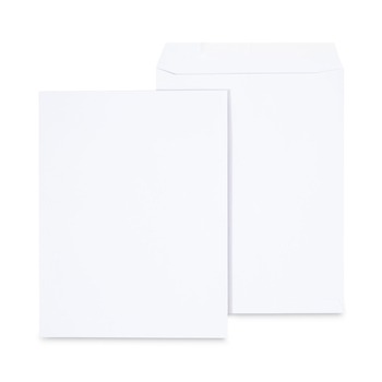 Universal UNV40101 #13-1/2 Square Flap 10 in. x 13 in. Self-Adhesive Closure Peel Seal Strip Catalog Envelope - White (100/Box)