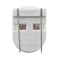 Desk Shelves | Advantus 75342 40 Sheet Capacity Wall Clips for Fabric Panels - White (50/Box) image number 2