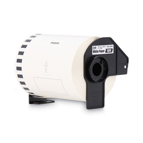 Labels | Brother DK2243 4 in. x 100 ft. Continuous Length Shipping Label Tape for QL-1050 - White (1-Roll) image number 0