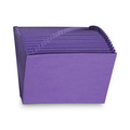 File Folders | Smead 70721 Letter Size 1/21-Cut Tabs 21 Sections Heavy-Duty Indexed Expanding Open Top Color Files - Purple image number 2