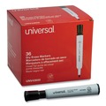 Washable Markers | Universal UNV43655 Broad Chisel Tip Dry Erase Marker Value Pack - Black (36/Pack) image number 0