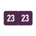 Back to School Sale | Smead 67923 0.5 in. x 1 in. Yearly End Tab 23 File Folder Labels - Purple (250/Pack) image number 0