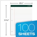 Notebooks & Pads | TOPS 63437 (100) White 8.5 in. x 11.75 in. Sheets Wide/Legal Rule Double Docket Ruled Pads (6/Pack) image number 1