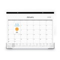 Bulletin Boards | Blue Sky 111294 22 in. x 17 in. 12-Month (Jan to Dec): 2025 Enterprise Desk Pad Calendar - Geometric Artwork, White/Gray Sheets, Black Binding, Clear Corners image number 1