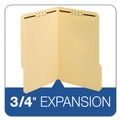 File Folders | Pendaflex 19537-18 0.75 in. Expansion 2 Fasteners Legal Size Top Tab Fastener Folder - Manila Exterior (50/Box) image number 5