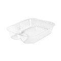 Food Trays, Containers, and Lids | Dart C68NT2 ClearPac 6.2 in. x 6.2 in. x 1.6 in. 3.3 oz. 2-Compartments Plastic Nacho Tray - Large Clear (500/Carton) image number 3