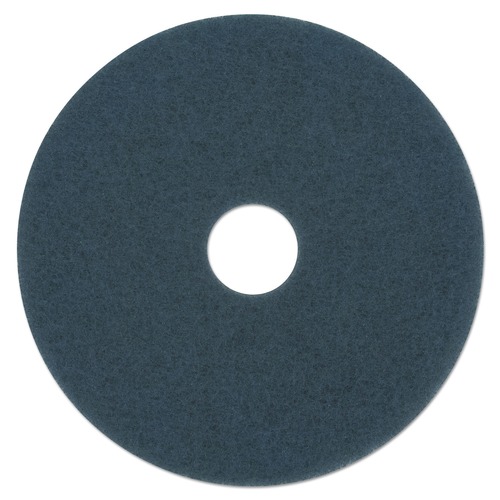 Cleaning & Janitorial Accessories | Boardwalk BWK4013BLU 13 in. Diameter Scrubbing Floor Pads - Blue (5/Carton) image number 0