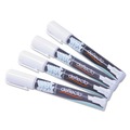 Back to School Sale | Deflecto SMA510-V4-WT Wet Erase Markers with Medium Chisel Tip - White (4/Pack) image number 4