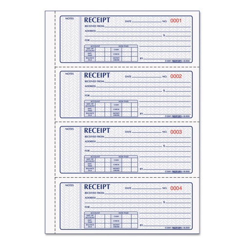 Just Launched | Rediform 8L808 7 in. x 2.75 in. 3-Part Carbonless Softcover Money Receipt Book image number 0