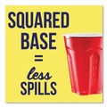 Cups and Lids | SOLO SQ1820-20004 18 oz Squared Plastic Party Cups - Red (240/Carton) image number 2
