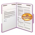 File Folders | Smead 12440 0.75 in. Expansion Top Tab Colored Fastener Folders - Lavender Exterior/Letter Size (50/Box) image number 0