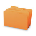File Folders | Smead 17534 0.75 in. Expansion Assorted 1/3-Cut Tabs Legal Size Reinforced Top Tab Colored File Folders - Orange (100/Box) image number 1