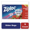 Food Service | Ziploc 316490 5.88 in. x 1.88 in. x 7.88 in. Quart Slider Storage Bags - Clear (9/Carton) image number 5