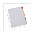 Dividers & Tabs | Universal UNV20819 11 in. x 8.5 in. 8-Tab Deluxe Write-On/Erasable Tab Index - White, Assorted Tabs (1 Set) image number 2
