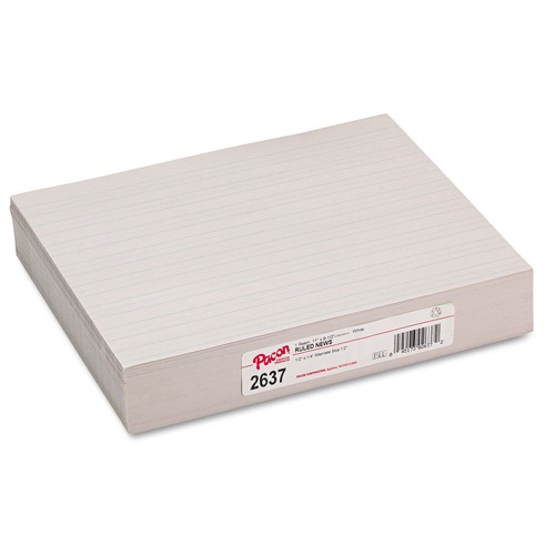 Copy & Printer Paper | Pacon P2637 Skip-A-Line 1/2 in. Two-Sided Long Rule 8.5 in. x 11 in. Newsprint Paper - White (500/Pack) image number 0