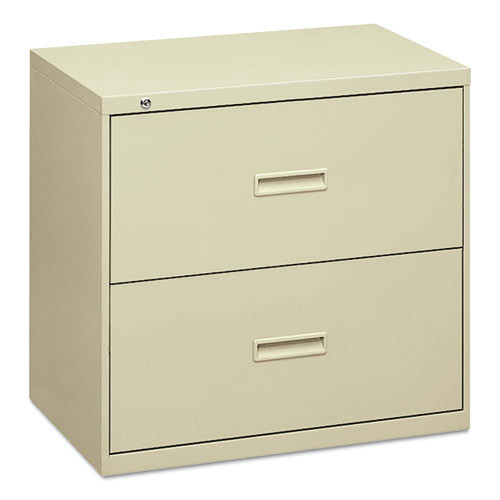 Office Filing Cabinets & Shelves | HON H482.L.L 400 Series 36 in. x 18 in. x 28 in. 2 File Drawers, Lateral File - Putty image number 0