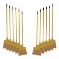 Brooms | Boardwalk BWKBRMAXIL 55 in. Handle Corn Fiber Angled-Head Lobby Brooms - Yellow (12/Carton) image number 0