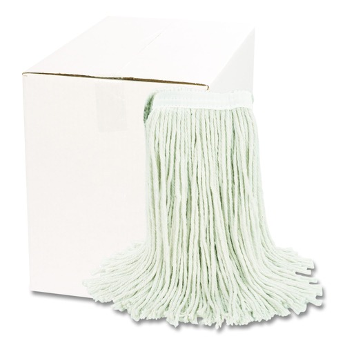  | Boardwalk BWK2016CCT #16 Cut-End Cotton Wet Mop Head - White (12/Carton) image number 0