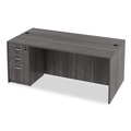 Office Filing Cabinets & Shelves | Alera ALEVA532822GY Valencia Series 15.63 in. x 20.5 in. x 28.5 in. Legal/Letter 3-Drawer Full Pedestal File - Gray image number 4