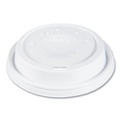 Just Launched | Dart 16EL Cappuccino Dome Sipper Lids Fits 12 oz. to 24 oz. Hot Cups - White (1000/Carton) image number 1