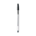Pens | BIC MS11 BLK Cristal Xtra Smooth Medium 1 millimeter Stick Ballpoint Pen - Black Ink/Clear Barrel (1-Dozen) image number 1