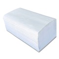 Paper Towels and Napkins | Boardwalk BWK52GREEN 9.13 in. x 10.25 in. 1-Ply Green Single-Fold Towels - Natural White (16 Packs/Carton) image number 4