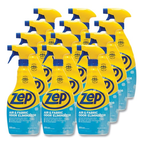 Cleaning & Janitorial Supplies | Zep Commercial ZUAIR32 32 oz. Bottle Air and Fabric Odor Eliminator - Fresh Scent (12/Carton) image number 0