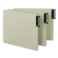 Back to School Sale | Smead 63235 100% Recycled 1/3-Cut Metal End Tabs Blank 8.5 in. x 14 in. Pressboard Guides - Green (50/Box) image number 2