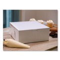 Food Trays, Containers, and Lids | SCT SCH 0989 12 in. x 12 in. x 6 in. Paper One-Piece Non-Window Bakery Boxes - White (50/Carton) image number 3