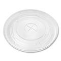 Cups and Lids | Karat C-KCL90 12 oz. to 22 oz. Cold Cups Flat PET Plastic Lids - Clear (1000/Carton) image number 3