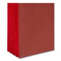 File Folders | Smead 74686 3.5 in. Expansion Legal Size Fully Lined 6.5 in. High Gussets Drop-Front End Tab File Pockets - Redrope/Red (10/Box) image number 2