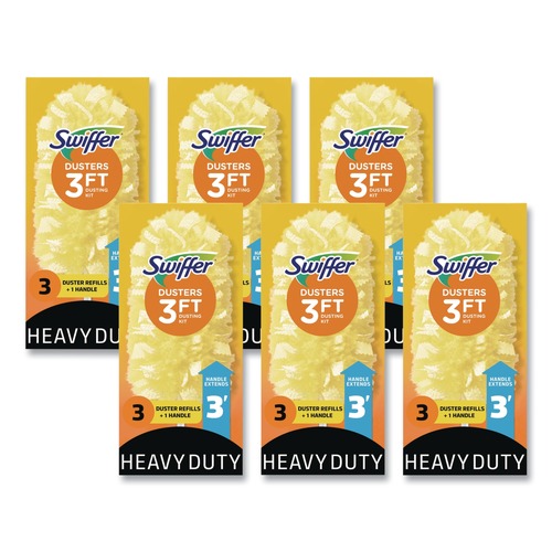  | Swiffer 82074 Heavy Duty Dusters with 3 ft. Extendable Handle (6/Carton) image number 0