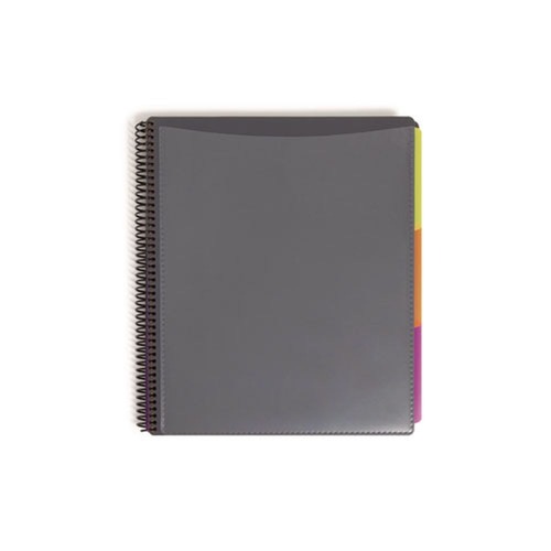 Back to School Sale | Smead 89206 24 Letter-Size Sleeves Poly Project Organizer - Gray with Bright Pockets image number 0