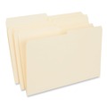 File Folders | Universal UNV15112 1/2 Cut Tabs 11-Point Assorted Positions Top Tab File Folders - Legal Size, Manila (100/Box) image number 1