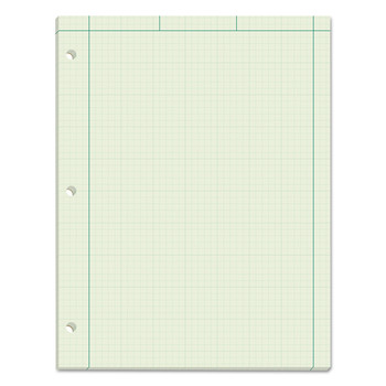 TOPS 35510 8.5 x 11 Cross-Section Quad Rule Engineering Computation Pads - Black/Green Cover (100-Sheets/Pad)